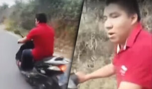 Ica: policía interviene motociclista que circulaba sin casco de seguridad