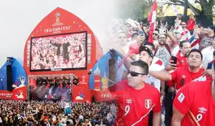 Rusia: hinchas de la Bicolor realizan "Banderazo Peruano" en Moscú