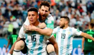 Así celebró la selección argentina tras su pase a octavos de final