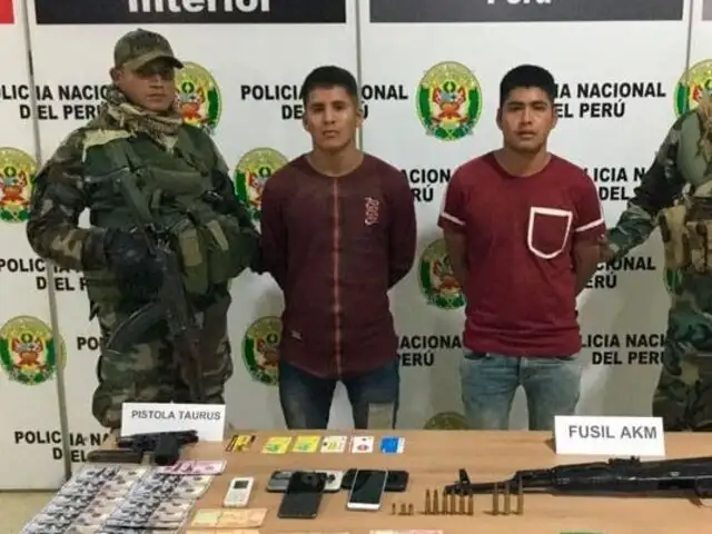 VRAEM: capturan a hermanos que proveían de armas a sicarios del narcotráfico