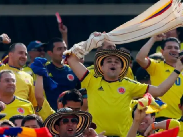 Así fue la gran celebración de hinchas colombianos en Miraflores