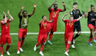 Moscú: hinchas belgas celebran victoria ante Brasil