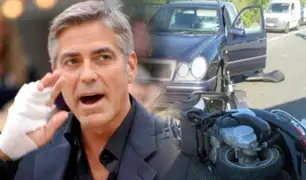Italia: revelan vídeo del accidente en moto de George Clooney en Cerdeña