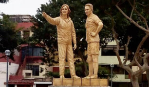 San Miguel: polémica generaron estatuas de Guerrero y Gareca