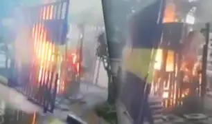Pandilleros queman caseta de seguridad en San Luis