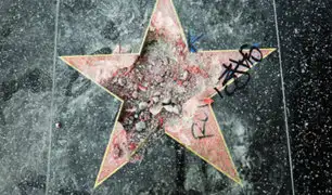 Destrozan estrella de Donald Trump en Paseo de la Fama de Hollywood