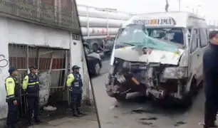 Cercado de Lima: combi se estrella en la avenida Argentina y deja seis heridos