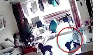 China: padre e hija salvan de morir tras explosión de un scooter eléctrico