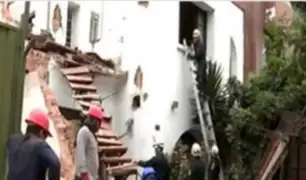 Miraflores: dos personas quedaron atrapadas en derrumbe de vivienda