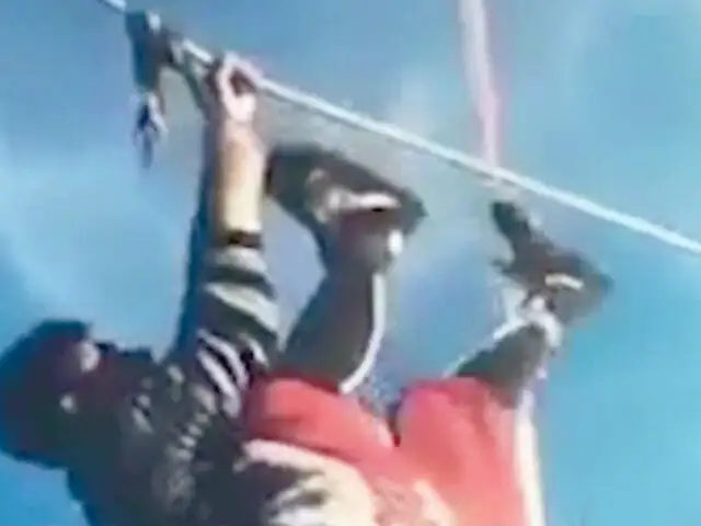 Huancavelica: danzante de tijeras cae de gran altura mientras realizaba espectáculo
