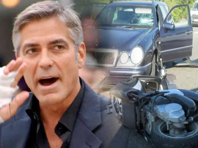 Italia: revelan vídeo del accidente en moto de George Clooney en Cerdeña