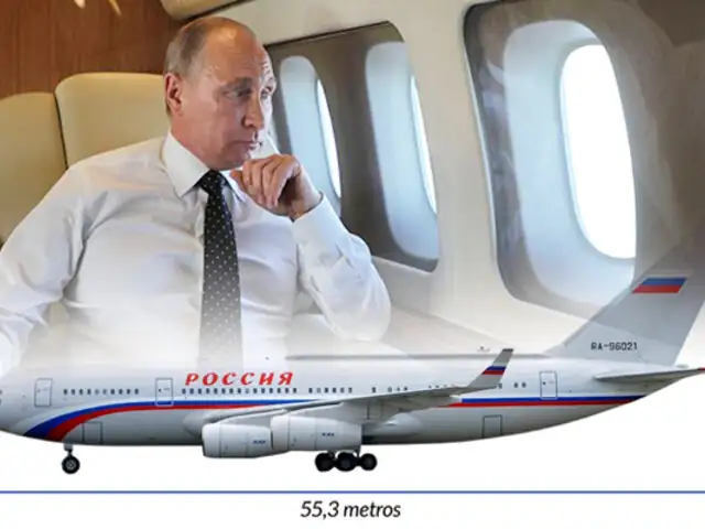 Rusia: así es el lujoso avión invisible para los radares en el que viaja Vladimir Putin