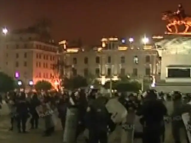 Varios disturbios se generaron entre policías y manifestantes durante la marcha contra la corrupción