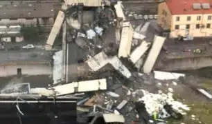 Italia: varios muertos tras desplome de puente en autopista de Génova