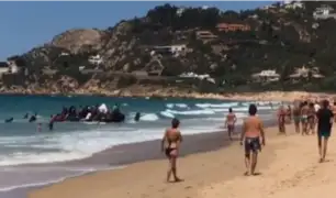 Inmigrantes africanos desembarcaron en lujosa playa de España