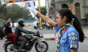 Día de Santa Rosa: scouts dirigieron el tránsito en la capital