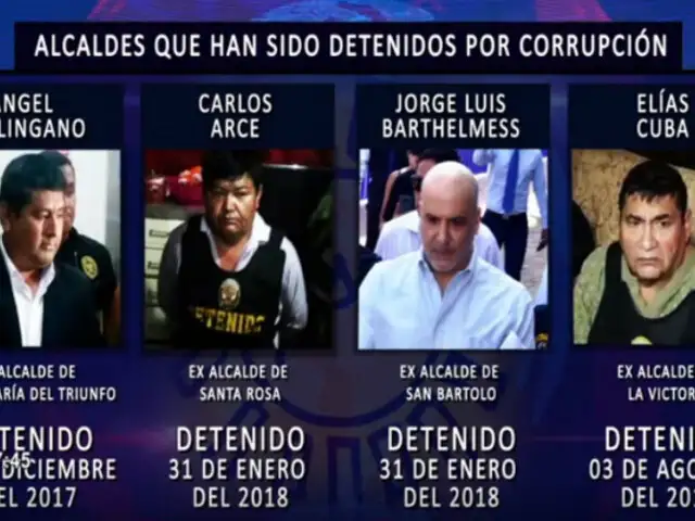 Alcaldes de Solidaridad Nacional detenidos por Corrupción