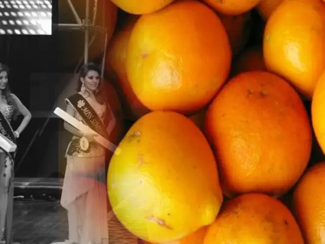 Ica: asistentes a certamen de belleza se llevan naranjas usadas para decoración