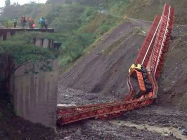 Cusco: alcalde de Vilcabamba evalúa declarar en emergencia zona tras caída de puente