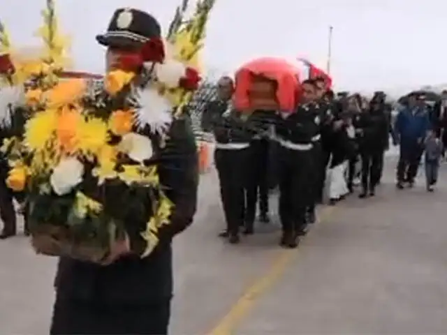 Llegaron a Lima restos de policía asesinado durante operativo en Madre de Dios