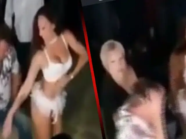 Mira la reacción de esta mujer al encontrar a su esposo bailando con una stripper