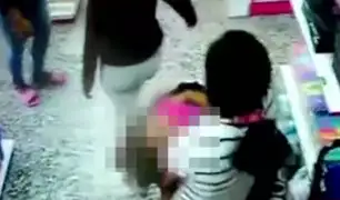 Piura: “Tenderas” usan a un bebé para robar en minimarket