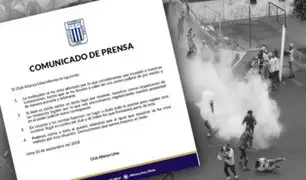 Club Alianza Lima se pronuncia sobre “invasión” a la explanada de Matute