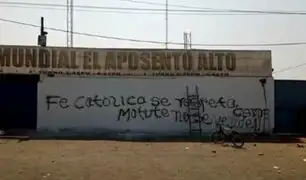 Trujillo: realizan pintas en fachada de la iglesia "El Aposento Alto"