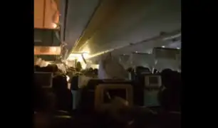 Pasajeros de avión registraron hemorragia nasal y mareos tras caída de presión en cabina