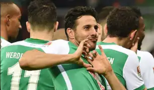 Pizarro fue titular en la victoria del Bremen