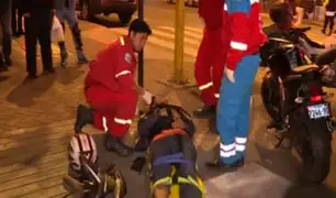 Cercado de Lima: motociclista resultó herido tras ser embestido por taxi