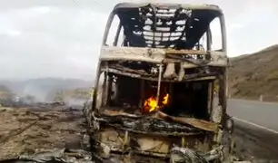 La Oroya: bus interprovincial se incendia en la Carretera Central