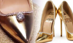Dubai: presentan los zapatos más caros del mundo hechos con oro y diamantes
