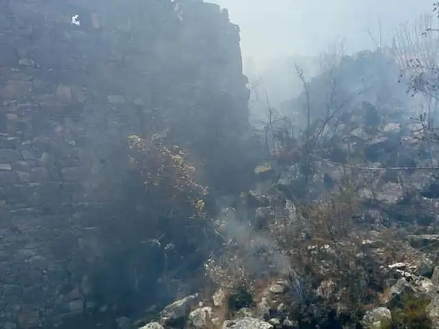 Preocupación por incendio forestal que afecta muros del  complejo Marcahuamachuco