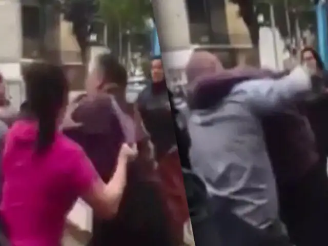 Trujillo: taxista de origen extranjero protagoniza pelea con motociclista