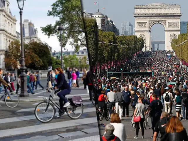 Francia: calles de París fueron cerradas por “Jornada sin Coches”
