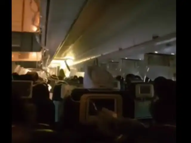 Pasajeros de avión registraron hemorragia nasal y mareos tras caída de presión en cabina