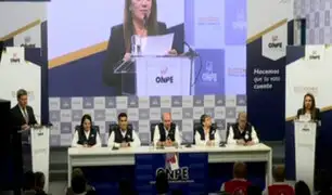 ONPE presenta primer informe oficial sobre resultado de las elecciones