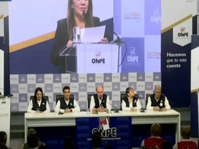 ONPE presenta primer informe oficial sobre resultado de las elecciones