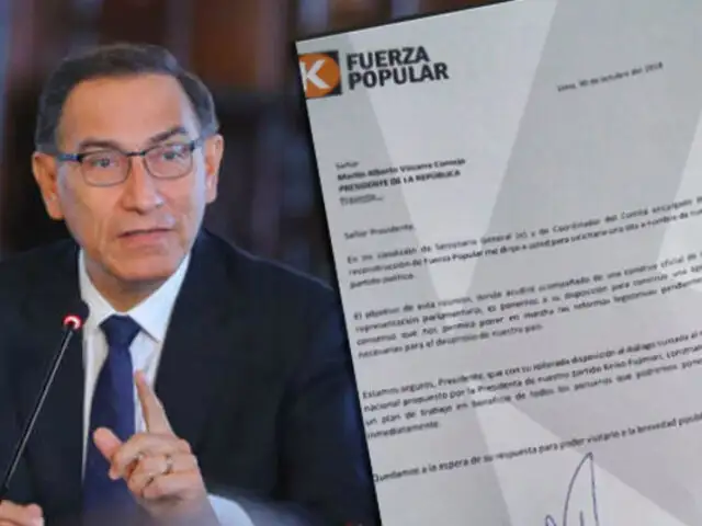 Bancada de Fuerza Popular solicita una reunión al presidente Martín Vizcarra