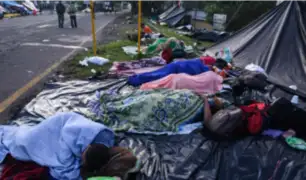Inmigrantes hondureños llegan a Ciudad de México