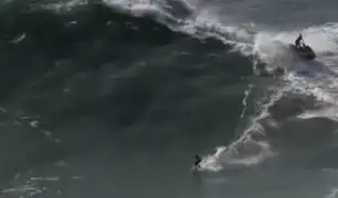 Portugal: surfista desaparece cuando montaba ola gigante en Nazaré