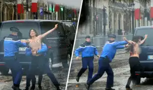 Francia: activistas de Femen protestan en ‘topless’ contra Trump