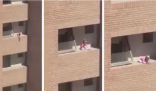 Chile: niña a punto de caer desde un quinto piso es rescatada