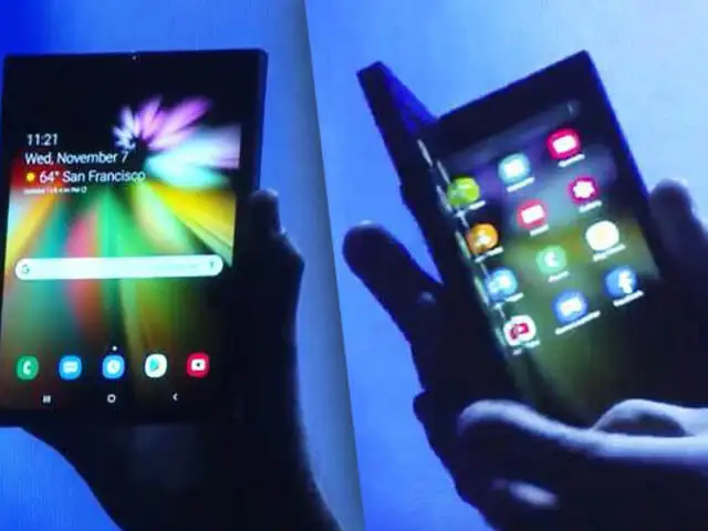 Samsung presentó el primer celular con pantalla plegable