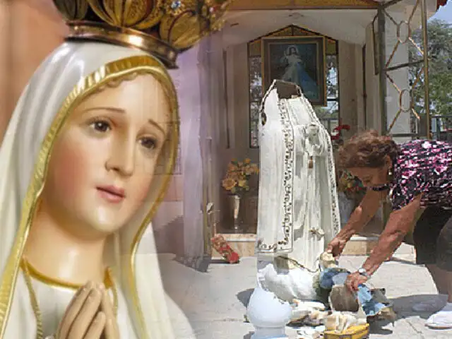 Sujeto destroza imagen de la Virgen de Fátima en Piura