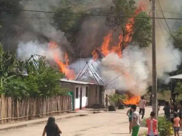 Tarapoto: incendio consume centro recreacional en Shapaja