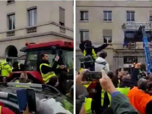 Francia: manifestantes arrojaron estiércol en oficina del presidente Emmanuel Macron