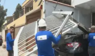 Vehículo de caudales se estrelló contra edificio en Surco