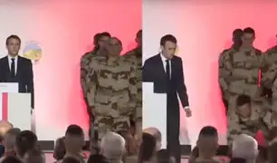 Francia: soldado se desmaya delante del presidente Macron
